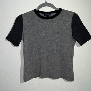 Ann Taylor Gray and Black Crop Top